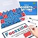 FOOZZILLA Magnetic Letters and Numbers Kit 286 Pcs with Double Side Magnetic Board - Foam Alphabet Letters for Kids Learning ABC and Classroom Educactional Spelling with Storage Box