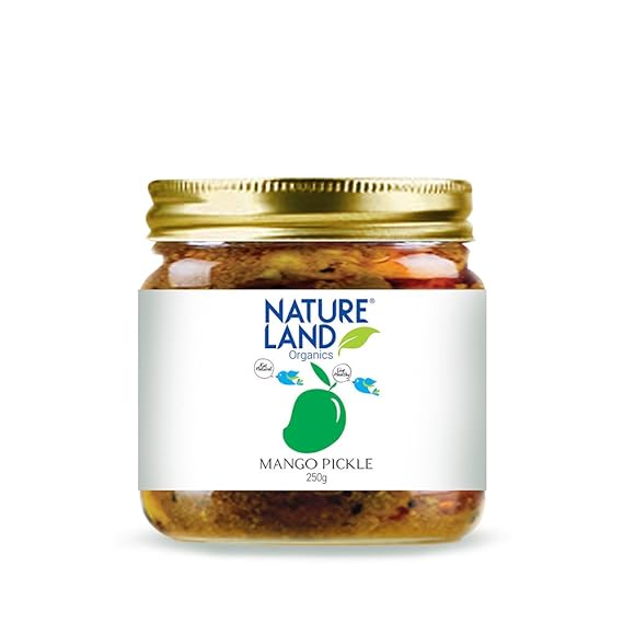 Natureland Organics Mango Pickle PET Bottle, 350 g
