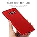 Humixx Case Thin Non Slip [Anti-Fingerprint] Stylish Slim Matte Case Anti Slip Protective Case for Samsung Galaxy S8 2017(Multi Color Series-Red)