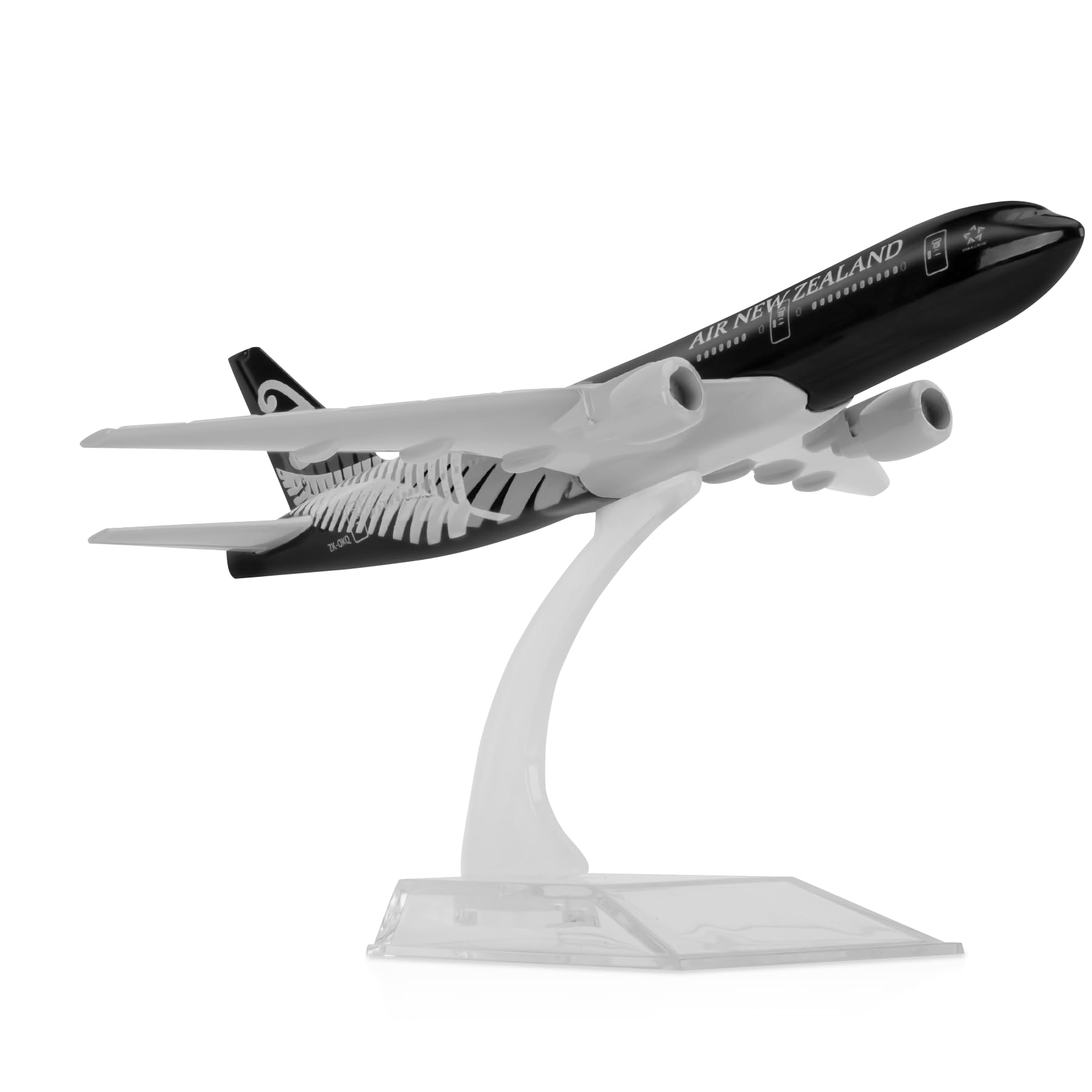 BluWinds 1/400 New Zealand777 Black Airplane Model Diecast Airplanes Model Aircraft Metal Alloy Model For Collection and Display