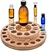 Essential Oil Wooden Storage Carousel | Premium Container Case Organizer Box Tray - Holds 10ml, 15ml, 30ml, 1/3oz, 1/2oz, 1oz, Roller Bottles for Homeopathy and Aromatherapy