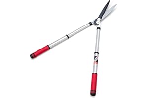 Kimura® Pro Telescopic Garden Shears - Premium Hedge Shears, Patented Gearing Technology, Lightweight Extendable Aluminium Handles, Japanese SK5 Steel Blades, Heavy Duty Gardening Shears - 650-850mm