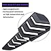 Side Window Louvers Fit for Ford Mustang 2015 2016 2017 2018 2019 2020 2021 2022 2023 Windshield Sun Shade Cover Matte Black - Pair