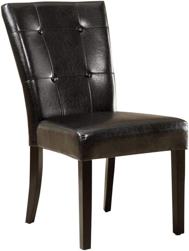 Best William Home Dining Leather Chairs Espresso