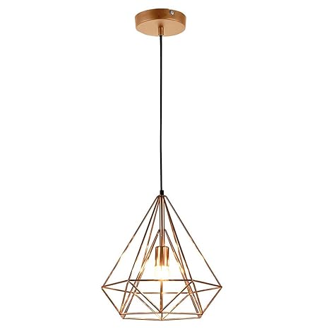 Led Lampe à Suspension Industria Laitoncage Doiseau