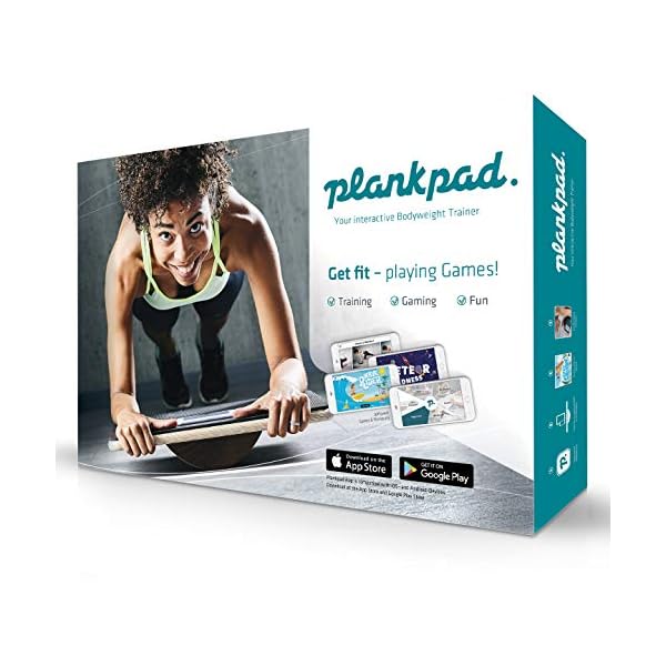Plankpad-Balance-Board-Bodyweight-Fitness-Trainer-with-Training-App-for-iOS-Android-Interactive-Plank-Abs-Trainer-with-walnut-as-seen-on-German-Shark-Tank- Plankpad PRO - Interactive Balance Board for Full Body Training, Abdominal Muscle Plank-Trainer with App incl. Games…