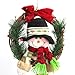 Tinksky Christmas Wreath For Front Door Hang Garland with Santa Claus Snowman Ornaments Natural Rattan Wreath Holiday Door Hanger Wall Car Decoration 30cm (Snowman Style)