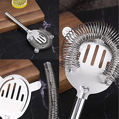 HXIYANG Cocktail Making Set, Cocktail Shaker Set Edelstahl Bar Werkzeugset Barkeeper Kit Schlanker Bambusständer Premium… – Bild 3