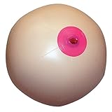 Inflatable Boob Shaped Beach Ball: Adult Prank Gag Joke, 12 Inches