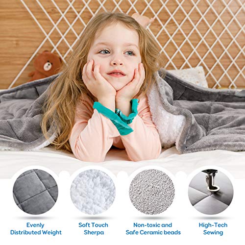 Uttermara Sherpa Fleece Weighted Blanket for Adult, 20 lbs Thick Fuzzy