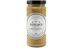 KOZLIKS Kozlik's Sweet & Smoky Brown Yellow Dijon Natural Gluten Free Non-GMO Mustard, 8.5oz Jar