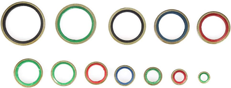 Sealing Ring - 6/8/10/12/14/16/18/20/22/24/27/30mm Metal Rubber Sealing Oil Ring Drain Plug Gasket Set(240pcs/pack) - Image 4