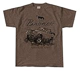 Joe Blow Ford Bronco Tonal Adult Short Sleeve T-Shirt-Brown Heather-XL