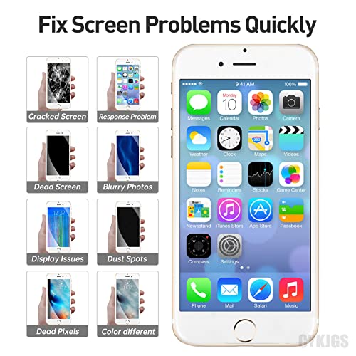 for iPhone 6S Plus Screen Replacement with Home Button White, 6splus  3D Touch LCD Display Digitizer Full