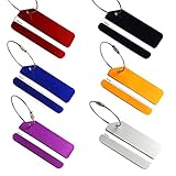 Lalago Aluminum Alloy Baggage Claim Tags Luggage Mixed Color Set of 6