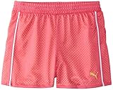 PUMA Big Girls' Active Double Mesh Short, Pink Glo, 7 (Small)