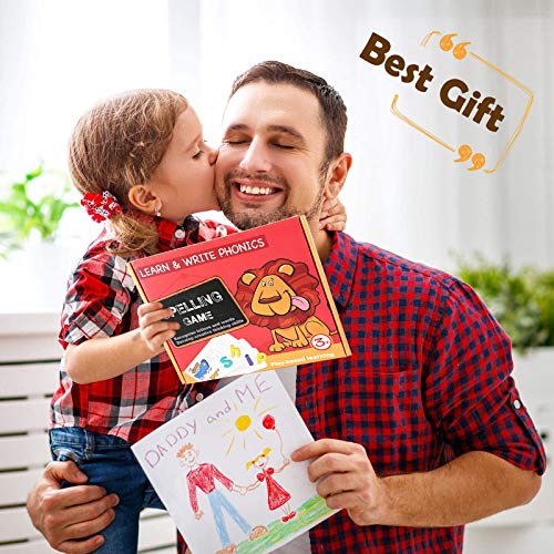 XUNPAS Spelling Game Toys for Kids,Sight Words Games Educational Learning Matching Wooden Letter Words Puzzles Games Toys for Kids Boys Girls Age 3 4 5 6 Year Old Years Old