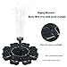 Anself Solar Fountain Pump Bird Bath, 8V 1.4W Solar Powered Submersible Free Standing Solar Outdoor Fountain for Small Pond, Patio Garden and Lawn