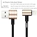 Magnetic Charging Cable, DISDIM 2 in 1 90 Degree Angle Fast Charger Magnetic USB Data Syncing Charging Cord [Lightning Connector + Micro USB Connector] for iPhone X/ 8 / 8 Plus Android Samsung Nokia