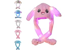 AIYUENCICI Funny Plush Rabbit Hat Ear Moving Jumping Hats Cute Bunny Hat Cap for Women Girls Cosplay Party Holiday
