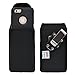 Turtleback Belt Clip Case Compatible with iPhone 6s, iPhone 6 Fits w/OB Defender or Bulky Cases, Black Vertical Holster Nylon Pouch with Heavy Duty Rotating Belt Clip