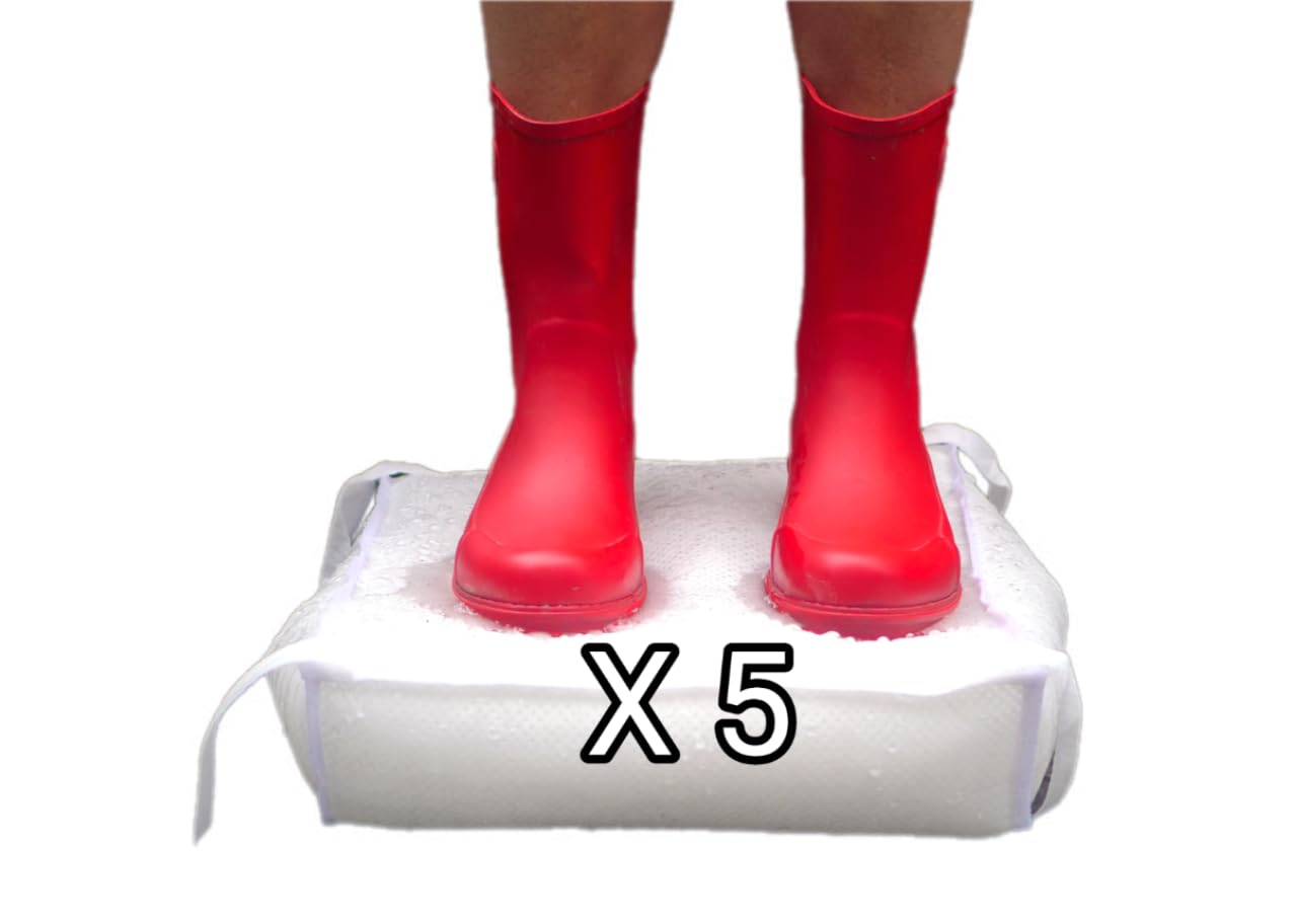 5 Flood Protection Barrier Bags 20000ml - 2 Meter Quick Absorption Water Absorbent Sandless Bags, Heavy-Duty Barriers for Emergency Water Control Dam - Compact for Easy Storage by Speedwellstar