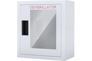NLShan AED Cabinet Fits All Brands AED Defibrillators，Wall Mounted Storage Cabinet with Metal Steel Plate & Magnet Lock at Home, Office and Public Place,14.2 * 7.9 * 15.8 inch