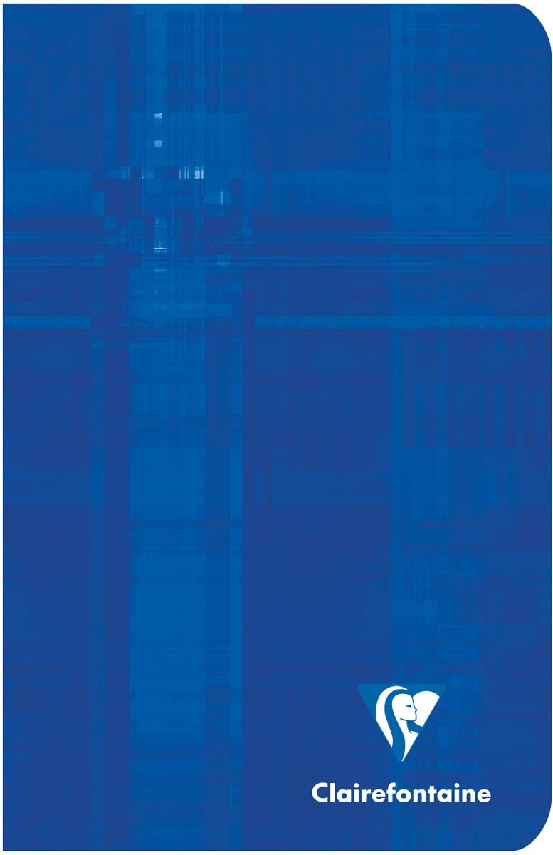 Clairefontaine 3606C - Set of 10 Stapled Notebooks - Dimensions: 11 x 17 cm - 96 Lined Pages - 90 g White Paper - Laminated Card Cover - Random Colours