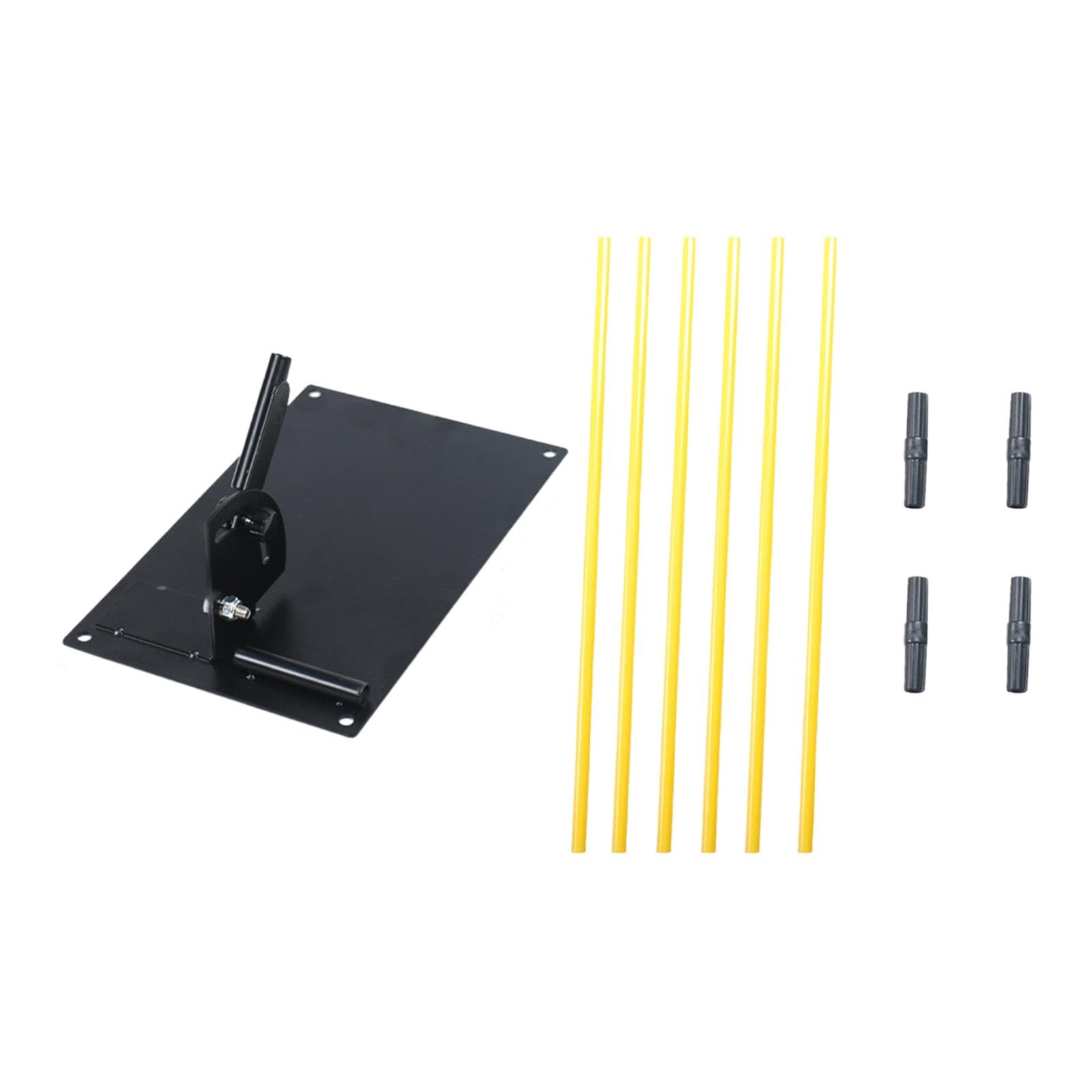 Baoblaze Golf Alignment Stick Holder Set,Practice Plate,Black Golf Training Aid,Golf Tool for Training, Golfer, Men, Indoor, Swing (Black)