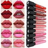 Neverland Beauty wasserdichte flussige Make-up Lip Pencil Matte Lippenstift Lip Gloss Super Long Lasting (SET3)