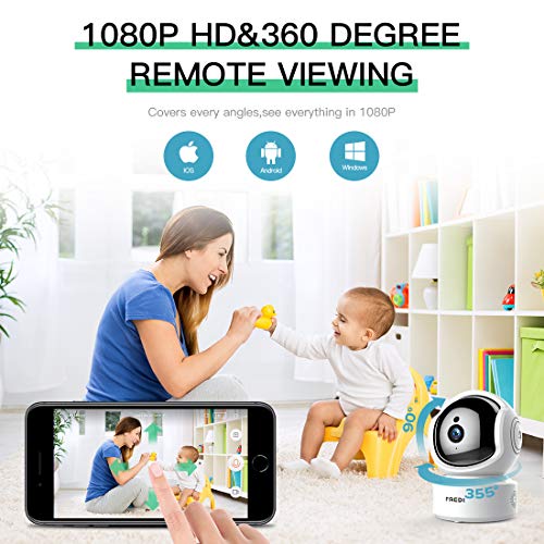 FREDI Baby Monitor 1080P Wireless Security Camera, WiFi Home Security Camera Surveillance HD IP Camera with Motion Detection,Two-Way Audio,Night Vision,Pan/Tilt,Cloud Storage,Micro SD Slot - Thumbnail 4