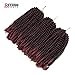 Beyond Beauty Spring Twist Crochet Hair 90strands 8 Inch Fluffy Spring Twists Braiding,Spring Twist Crochet Braids Bomb Twist Crochet Hair for Black Women(T1B BUG)