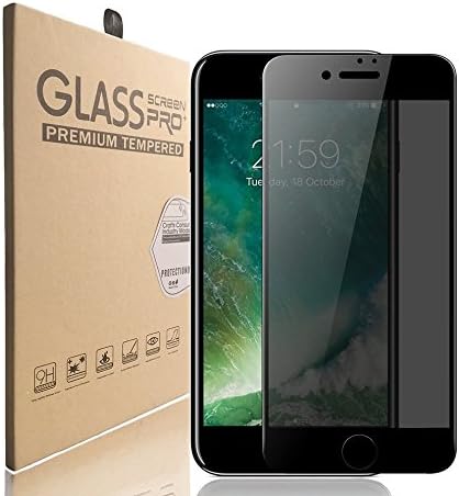 iPhone 8 Plus/ iPhone 7 Plus Privacy 3D Curved Tempered Glass Screen Protector , ThriKgold Anti-spy 9H Hardness Glass Film Screen Protector for iPhone 8 Plus/ iPhone 7 Plus (iPhone 7 plus Black)