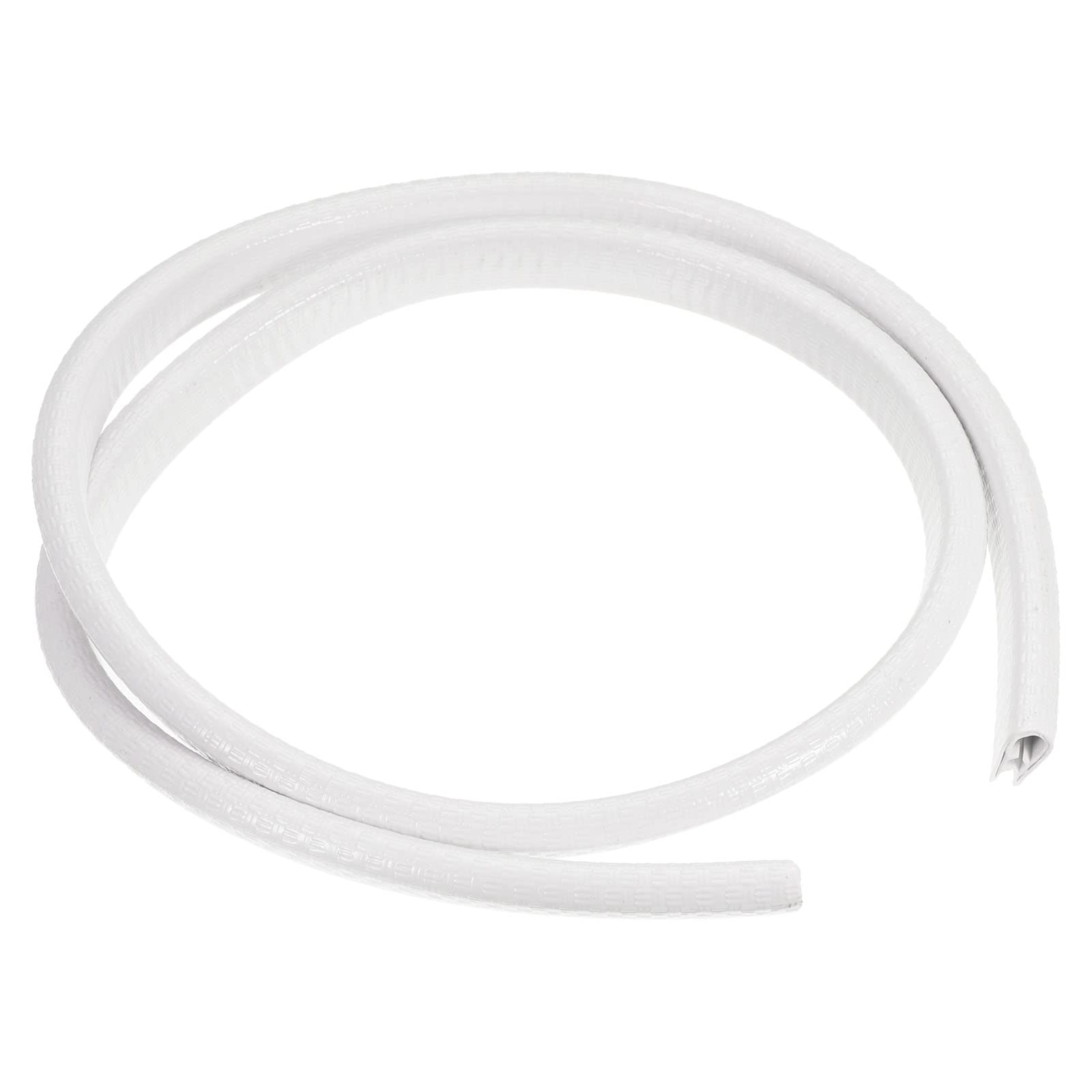 PATIKIL 1mx8mmx15mm Rubber Edge Trim, Metal Sharp Deck Edge Protector U Channel Guard Corner Protection Doors Seal Strip for Skateboard Table Door Window, White