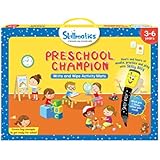 Skillmatics Educational Game: Preschool Champion (3-6 Years) | Erasable and Reusable Activity Mats with 2 Dry Erase Markers | Learning Tools for Boys and Girls 3, 4, 5, 6 Years