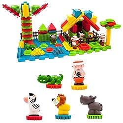 PicassoTiles PTB100 100pcs Bristle Lock 3D Building
