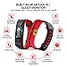 Heetik Fitness Tracker, Activity Tracker with Heart Rate Sleep Monitor Healthy Tracker IP68 Waterproof Smart Wristband with Calorie Step Counter Color Touch Screen Watch for Women Men (Black&Red)
