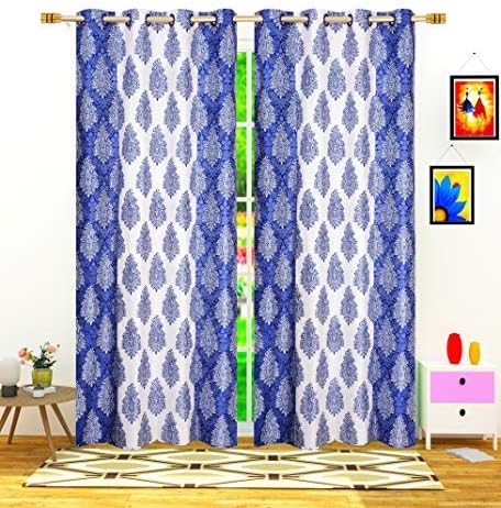 selective Embossed Design Polyester Heavy Window Curtain (4x5ft, Red Petals) - Set of 2