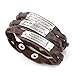 YOYONY Men's/Women's Inspirational Message Braided Leather Bracelets/Bangles for Sports.