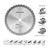 TWIN-TOWN 7-1/4-Inch 36 Tooth Steel and Ferrous Metal Saw Blade with 5/8-Inch DMK Arbor