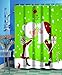 Carnation Homes Kissing Santa Christmas Fabric Shower Curtain 70 X 72