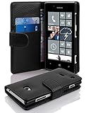Cadorabo - Book Style Wallet Design for Nokia Lumia 720 with 2 Card Slots and Money Pouch - Etui Case Cover Protection in OXID-BLACK