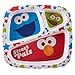 Zak (3 Pack) Disney Sesame Street Character Plastic 3-Section Divided Kids Plates