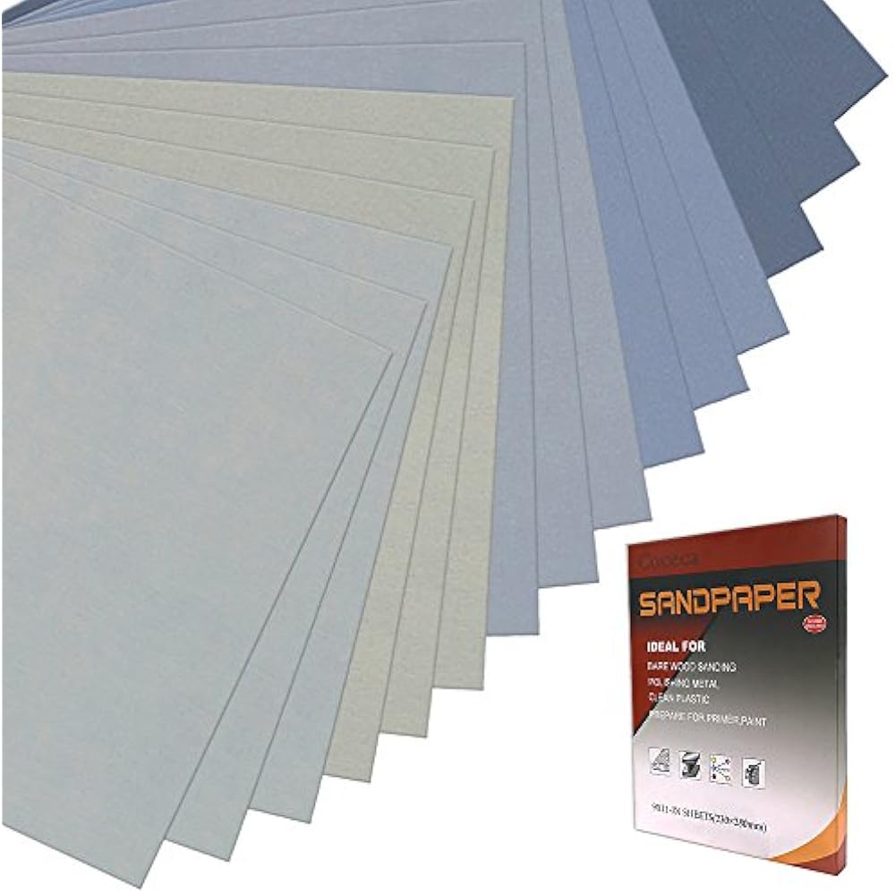 Sanding Sheets 15pcs 9 X 11 Inch High Grit Wet Dry Sandpaper Assortment 800 1500 eBay