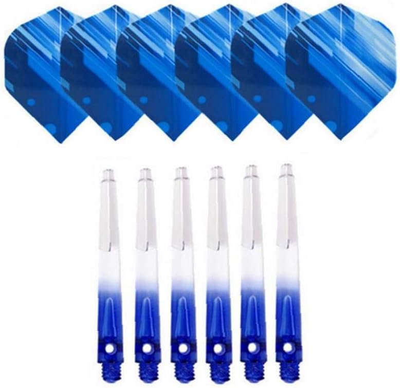 6pcs Dart Shafts Dart Stem with Flight Thread Medium Harrows Throwing Shafts Game Accessory Blue