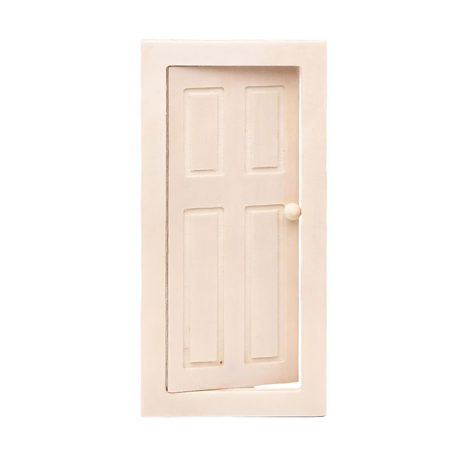 1:12 Scale Miniature Wooden Door, Dollhouse Door with Realistic Wood Grain for Doll Furniture, Room Decor, and DIY Craft Projects