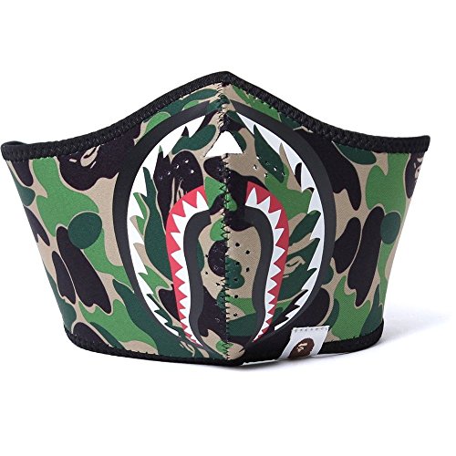 A bathing ape bape green camouflage shark jaw neoprene …