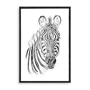 Framed Canvas Home Artwork Decoration Animal Portrait Canvas Wall Art for Living Room, Bedroom - 16x24 inches