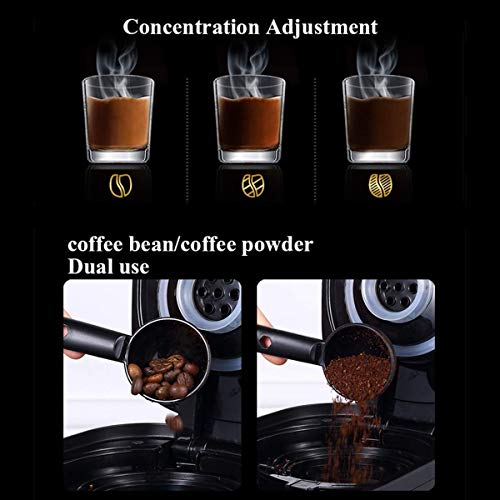 YAeele Bean to Cup Filterkaffeemaschine mit Grinder und Timer 92Cdeg;Fresh-Aroma-Perfect-Glas Permanent… – Bild 7
