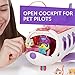Littlest Pet Shop B1242 Pet Jet Playset Toy, Includes 4 Pets, Adult Assembly Required (No Tools Needed), Ages 4 and Up, Pink (Amazon Exclusive)